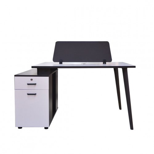 Heim Olga Office Table with Drawer White/Gray
