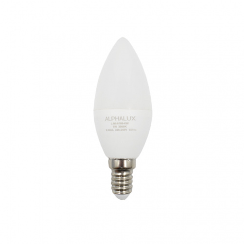 Alphalux Led Candle Bulb 6w Warm White 3000k E14