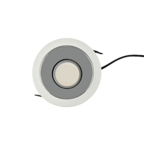 Alphalux 7w Ww 3000k Led Cob Swivel Downlight Glossy Silver 