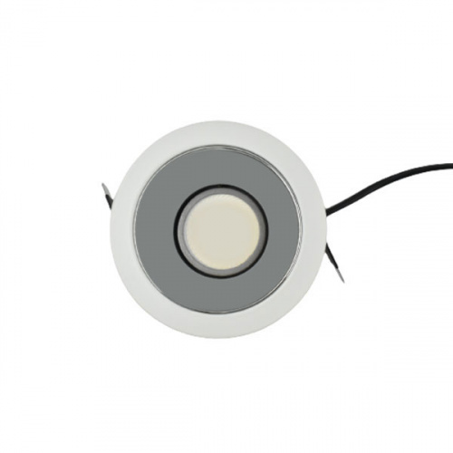 Alphalux 9w Cw 4000k Led Cob Swivel Downlight Glossy Silver 