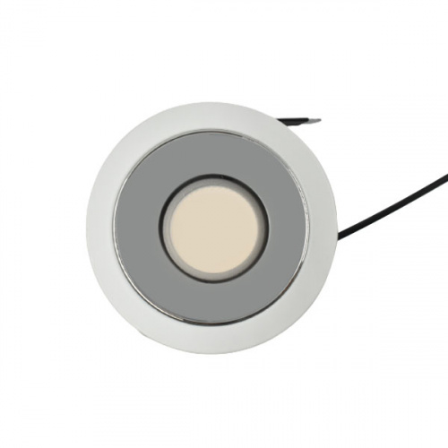 Alphalux 9w Ww 3000k Led Cob Swivel Downlight Glossy Silver 