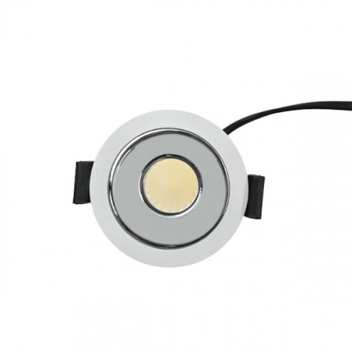 Alphalux 8w Cw 4000k Led Cob Fix Downlight Glossy Silver 