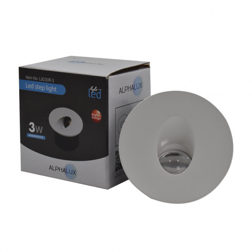 Alphalux Led Step Light 3w Ww Ip20 Roun