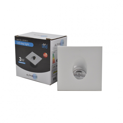 Alphalux Led Wall Lamp 3w Ww Ip20 Squar