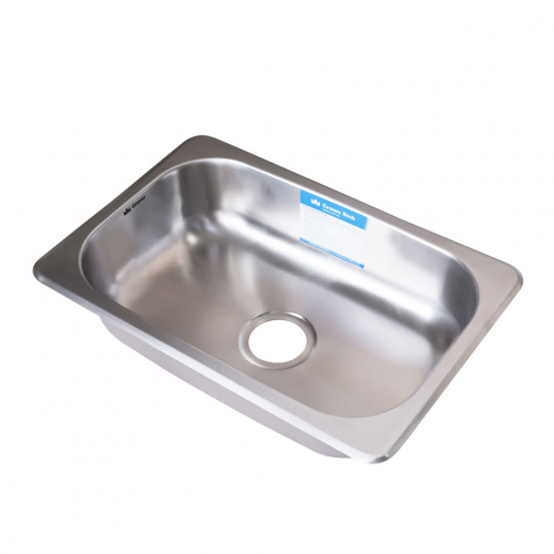 Crown Top Mount Single Bowl Kitchen Sink w/o Faucet Hole