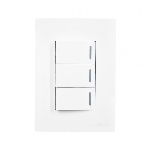 Alphalux Breit 3 Gang 1 Way Switch