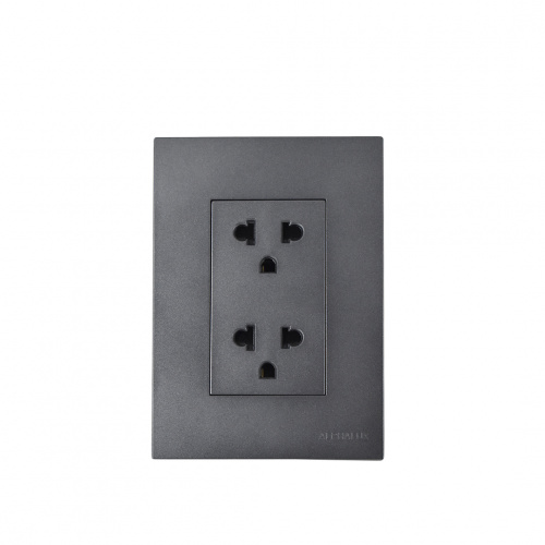Alphalux Breit Series 2gang Duplex Universal Outlet 16A