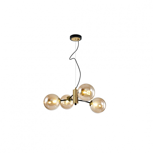 Alphalux Nordic Pendant Lamp Copper + Black G9x4