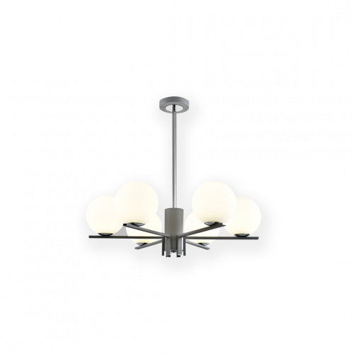 Alphalux Classic Pendant Lamp Sand Ash + Chrome G9x6