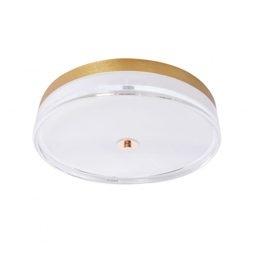 Alphalux Clear Led Ceiling Lamp Cct 28wx2 Gold Round