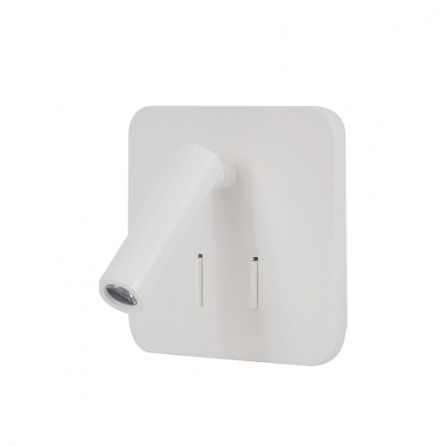 Alphalux Spazio Led Wall Light 3w+6w Warm White Square Sand White