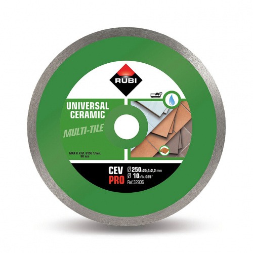 Rubi 32906 Cev 250 Pro Srt Wet Cutting Blade for Ceramic