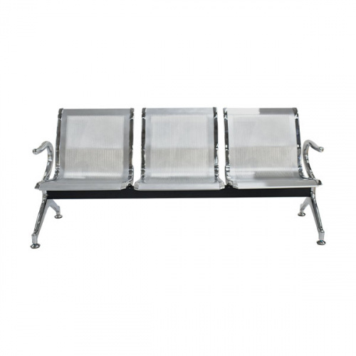 Heim Reece 3-Seat Waiting Chair Silver 180x68x77cm