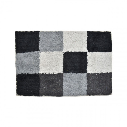Ezweep Cotton Bath Mat 3144C Grey/Black 40x60cm