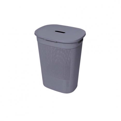 EZWEEP RANDORI TG51960 Hamper 55L Gray Plastic 43.5 × 34.5 × 57.5CM