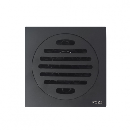 Pozzi Raion 4 Inch Black Floor Strainer