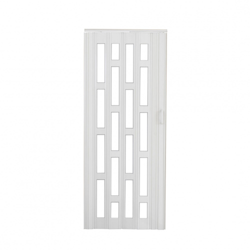 P.Tech White Pvc Glass Accordion Door 12x850x2080mm