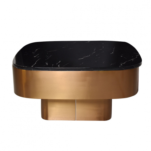 Nobizzi Modern Style Black Glass Top Coffee Table