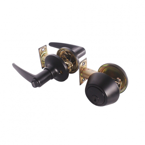 Direct Hardware 815 Series Matte Black Tubular Lever Set Combo Lock