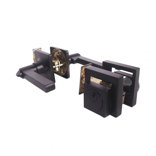 Direct Hardware 409 Series Matte Black Tubular Lever Set Combo Lock