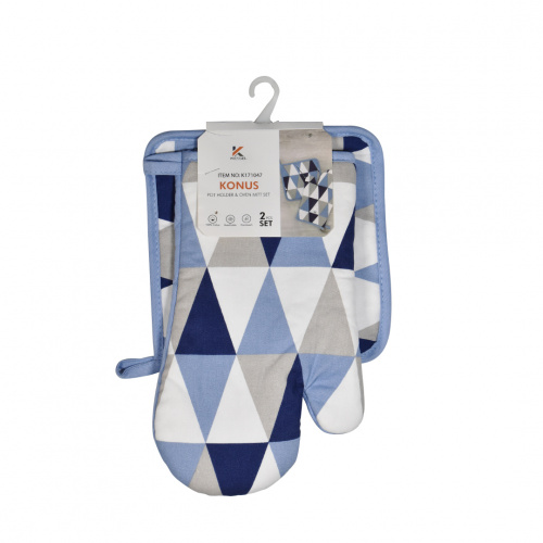 Kessel Konuis 2pcs Pot Holder and Oven Mitt Set