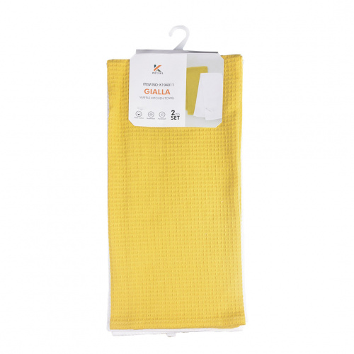 Kessel Gialla Waffle Kitchen Towel Yellow/White 45x70cm