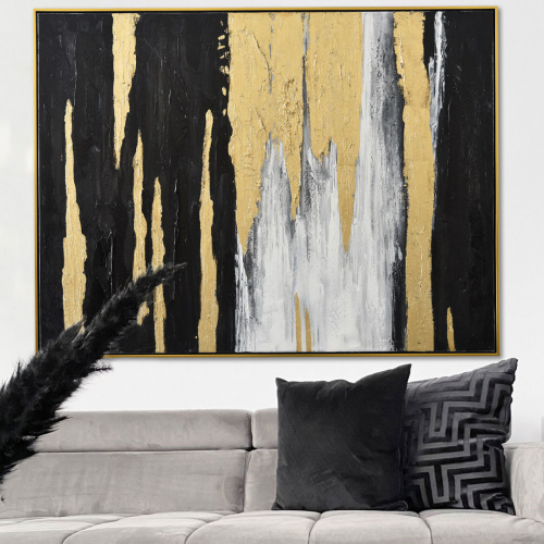 Heim Luxurious Strimma Oil Painting Wall Decor
