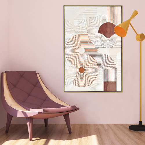 Heim Neutral Palette Labyrinth Painting Wall Decor
