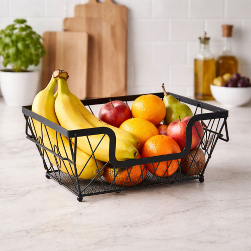 Kessel Steffi Black Stackable Fruit Basket