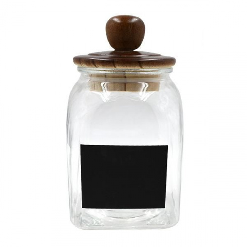 Kessel Glass Jar with Wood Lid