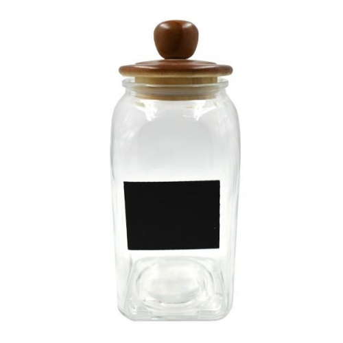 Kessel Glass Jar with Wood Lid