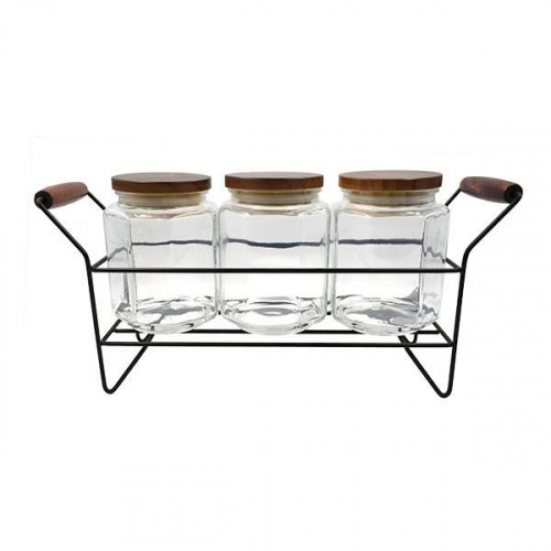 Kessel Glass Jar with Wood Lid