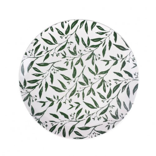 Kessel Tova Dinner Plate Green+White 10.5in