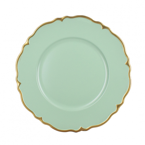 Kessel Lyra Charger Plate Mint+Gold 33cm