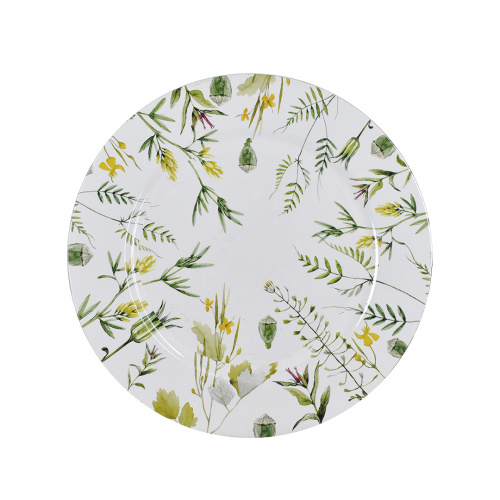 Kessel Kaia Charger Plate with Print Gb23044 Green+White 33cm