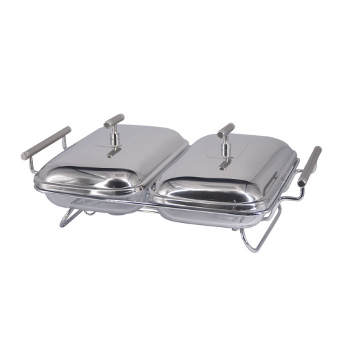 Kessel Campania Rectangular Glass Food Warmer 2x1.5L