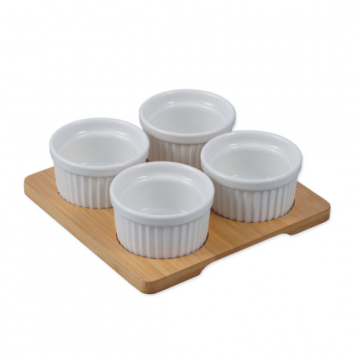 Kessel 4pcs Snack Dish with Tray 16x16x5cm