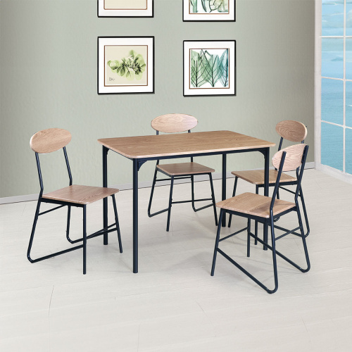 Heim Kaj 4-Seater Dining Table Set Oak 110x70x75cm/39x47x84cm