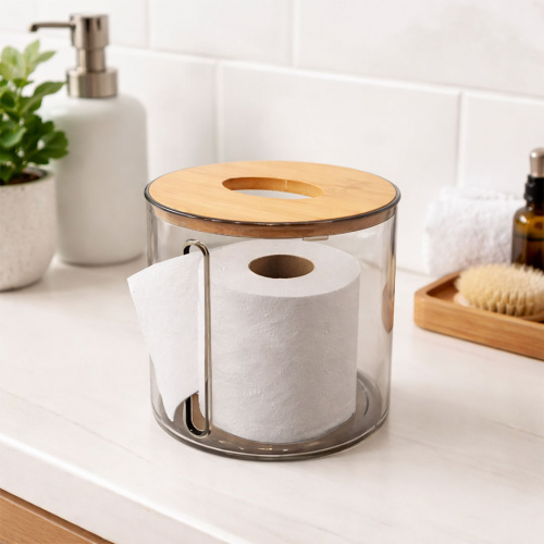 Kessel Servett Minimalist Round Tissue Box with Cover 13.5x13.5x13cm