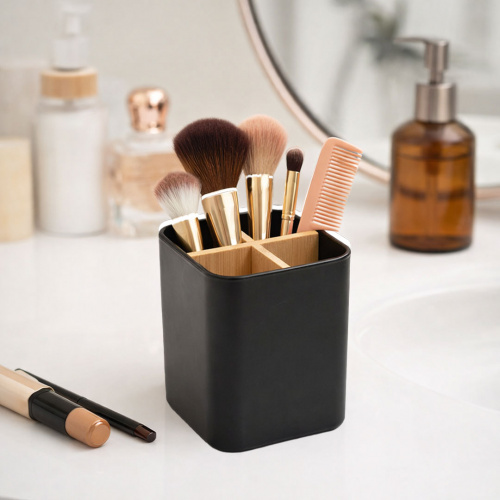 Kessel Black Vanity Brush Organizer 9x9x11cm