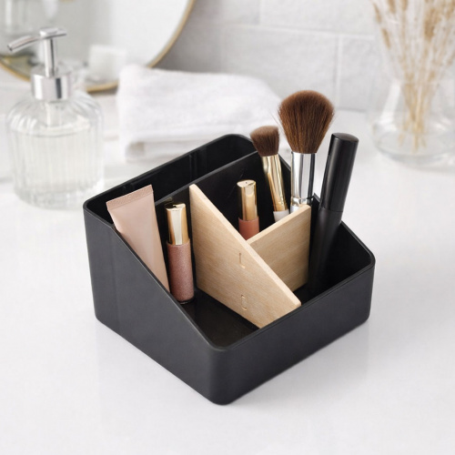 Kessel Black Vanity Cosmetic Organizer 15.5x15.5x10.2cm