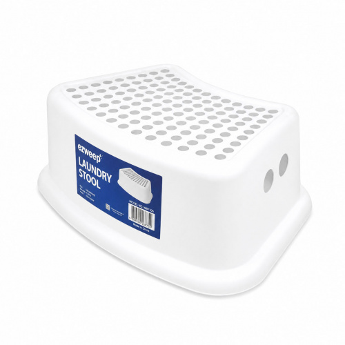 Ezweep Laundry Stool White/Grey 36x24x13cm