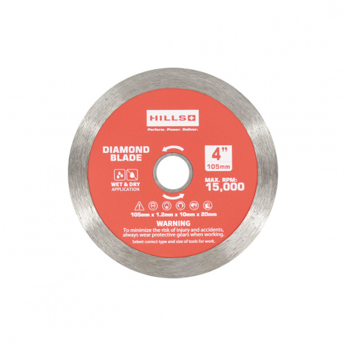 Hills Diamond Rim Saw Blade Silver 105mm