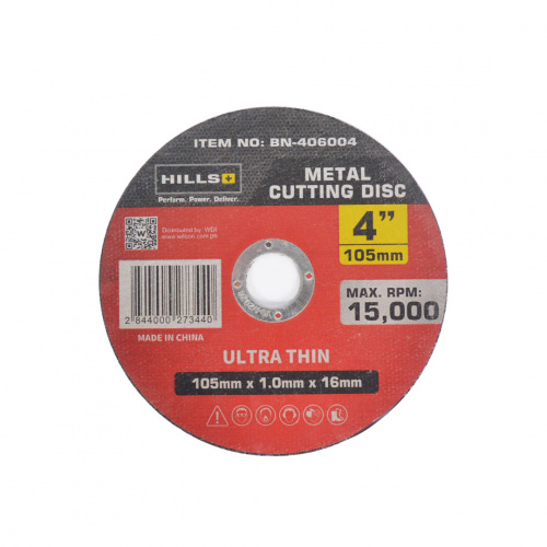 Hills Metal Cutting Disc Black 4in 105mm