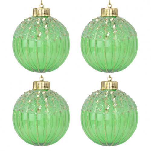 Heim Ribb Glass Decorative Christmas Ball 10cm