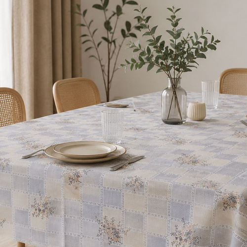 Primeo Bicol Pvc Table Cloth Beige 137cm/Lm