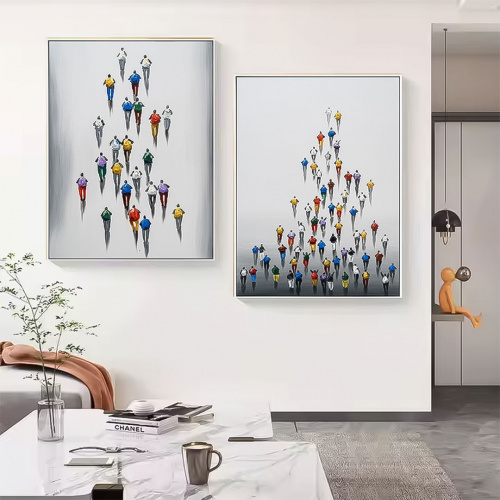 Heim Impressionsm Pakke Oil On Canvas Painting