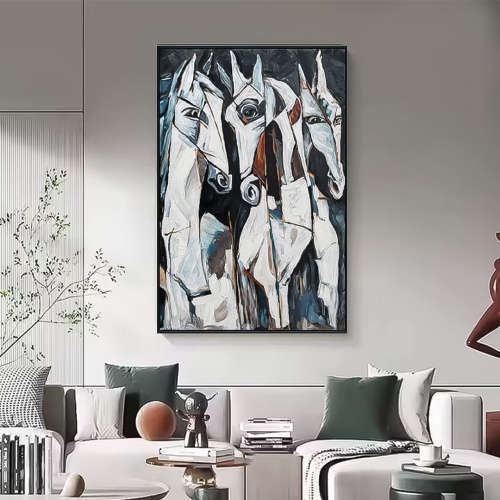 Heim Cubism Cheval Midnight Oil On Canvas Painting