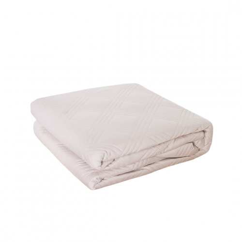 Heim Suam 3pcs King Quilt Bed Cover Set Beige 101x86cm