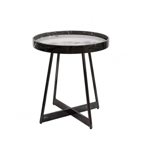 Nobizzi Celestine Side Table Gun Metal 50x50x55cm